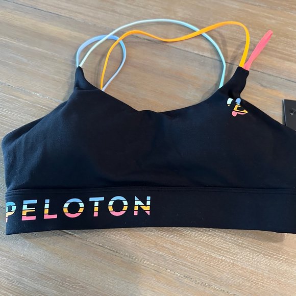 NWT BLACK STRAPPY PELOTON SPEED UP SPORTS BRA SPORTSBRA XS - Picture 2 of 3